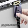 thumbnail image 3 of Video Cable, 2.1 High Speed 48Gbps  Nylon Braided Cable with  Interface, Video 8K 60Hz 4K 2K 1080P Support HDCP and 3D, for TV Projector, 3 of 8