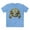 Carolina Blue, variant on Animal Shirt, Shirt with Animals, Tee Shirt with Antique Animal Medallion