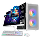 thumbnail image 1 of Xtreme PC Gaming AMD Radeon Vega 7 Ryzen 5 5600GT 32GB SSD 1TB Monitor 23.8 WIFI Doom Pro White blanco, 1 of 6