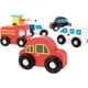 thumbnail image 5 of Wooden Car Playset 6-Piece Mini Toy Car Set with Car, Police and Fire Truck, Train Pretend Play Fun for Preschool Boys and Girls, 5 of 5