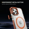 thumbnail image 6 of Allytechgroup Clear Magnetic Case for Apple iPhone 16 Pro Max, Camera Lens Kickstand Compatible with Magsafe Slim Fit Drop Protection Shockproof Back Case Cover for iPhone 16 Pro Max, Orange, 6 of 8