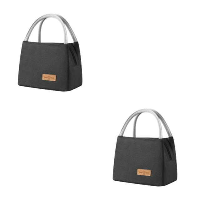 ZheElen Pack Lunch With Confidence Insulated Bento Bag Designed For Large Capacity Small+Black 2Set