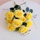 thumbnail image 4 of Rosas artificiales Jasion, 4 paquetes de 10 cabezas, amarillas, 4 of 8