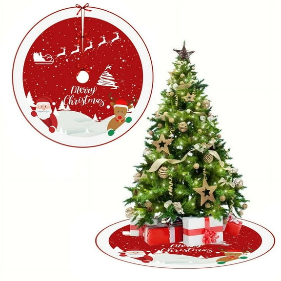 Christmas Tree Skirt, Snowy Christmas Tree Decoration, Colorful Tree Skirt, Suitable for Christmas Tree Holiday Party, Christmas Gift