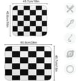 thumbnail image 3 of SKYSONIC Buffalo Plaid Checker Dish Drying Mats for Kitchen 18x24 inch Black White Classic Buffalo Plaid Check Absorbent Machine Washable Fast Drying Pad Dish Drainer Mat Rack Sink Mat, 3 of 6