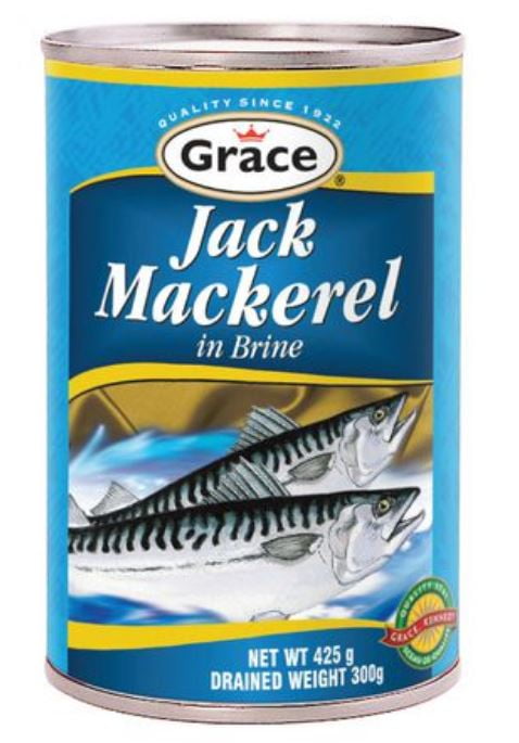 Grace Jack Mackerel in Brine, Canned Seafood