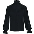 thumbnail image 1 of Style Cosplay Shirt Elegant Halloween Performance Costume Gothic Lace Blouse for Daily Wear, 1 of 3