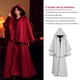thumbnail image 4 of Sonducket Capa de Halloween Unisex de manga larga con capucha de miedo para mujeres y hombres, capa para adultos, traje de Color sólido, disfraz Disfraces de disfraces Blanco XXL, 4 of 6