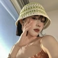 thumbnail image 2 of LinYooLi Grass -Edited Fisherman Hat Girl New Summer Japanese Face Face Small Straw Hat Sea Beach Sunan Sunscreen, 2 of 9