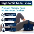 thumbnail image 3 of XUCP-oreiller Ergonomique pour Genoux pour Dormeurs Latéraux - eHandbook Inclus - Oreiller en Mousse à Mémoire pour Dormir sur le Côté - Coussin en Coin pour Hanches et Jambes, 3 of 4