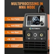 HITBOX 200A 4-in-1 MIG TIG Welder, 110V/220V Dual Voltage, Synergic Portable Welding Machine