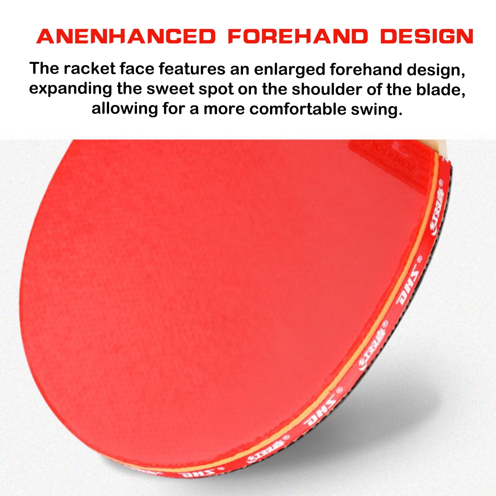 DHS Ping Pong Paddles Professional Table Tennis Racket with Hurricane Rubber Carrying Case - ITTF Approved Rubber for Tournament Play