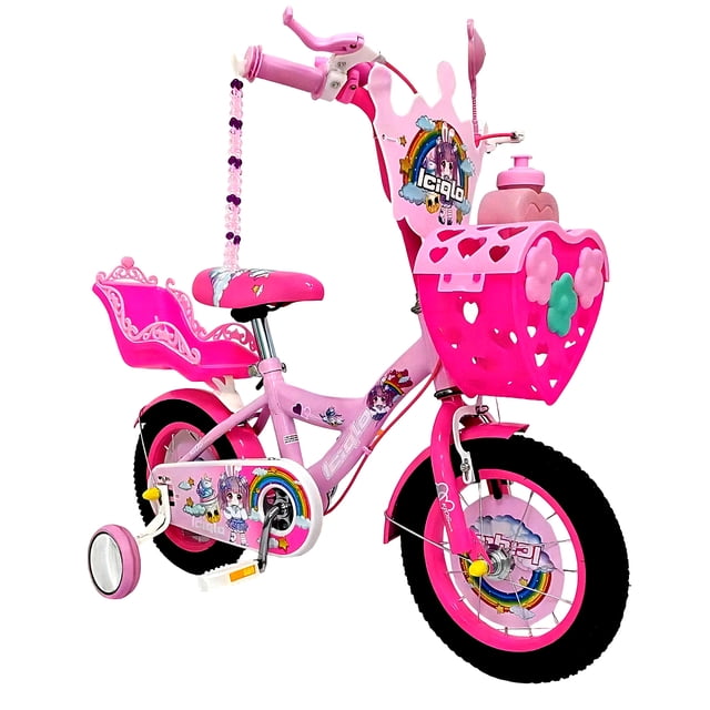 Bicicleta Infantil Niñas R-12 Portamuñecas Ruedas Auxiliares