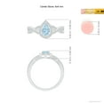 thumbnail image 4 of Angara Natural 0.3 Ct. Aquamarine with Diamond Halo Ring in 14K White Gold for Women (Ring Size: 3), 4 of 9