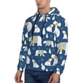 thumbnail image 3 of Goofa cute winter bear for Men's Hooded Sweatshirt - Lightweight Pullover Hoodie with Kangaroo Pocket, Perfect for Everyday Wear-4X-Large, 3 of 7