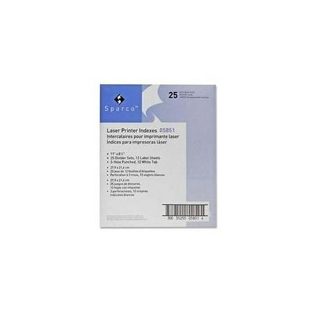 Sparco Laser Printer Indexing System - Laser Printer Indexing System Dividers