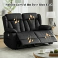 thumbnail image 2 of WISHDEER 58.3" Reclining Loveseat Sofa RV Loveseat Recliner Couch Home Theater Seating for Living Room Manual RV Recliners for Travel Trailers, 2 of 9