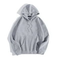 thumbnail image 2 of Sweatshirt for Women Women's Solid Color Sweatshirt Ladies Women Hooded Print Round Neck Long Sleeve Sweatshirt Tops, 2 of 5