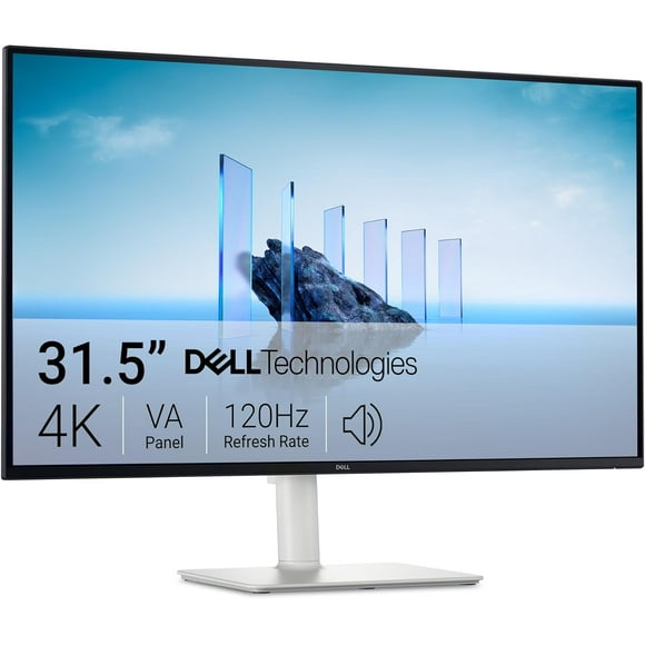 Dell 32 Plus 4K Monitor - S3225QS - 31.5-inch 4K (3840 x 2160) up to 120Hz 16:9 Display, VA Panel, AMD FreeSync Premium, 99% sRGB, 95% DCI-P3, 1500:1 Contrast Ratio, Comfortview Plus - Ash White