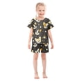 thumbnail image 3 of Dog Pattern Summer Pajama Set Soft Cotton Short Sleeve Sleepwear 2PCS Pajama Sets Breathable Lounge Set Size 10Y, 3 of 7