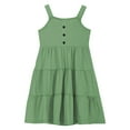 thumbnail image 3 of ameIAEA Girls Summer Sleeveless Dress Square Neck A-Line Tiered Casual Beach Sundress 3-12Y, 3 of 6