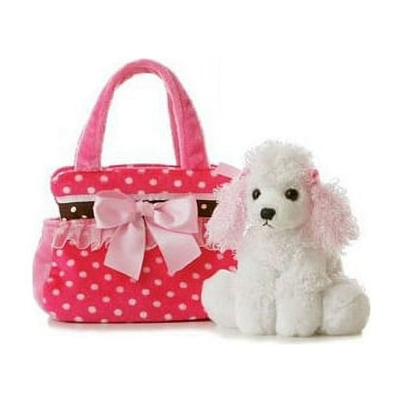 Aurora - Small Multicolor Fancy Pals - 7.5" Fancy Pink Polka Dot - Fashionable Stuffed Animal