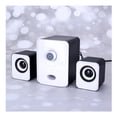 thumbnail image 2 of Bocinas 3.5mm USB Para Computadora Tablet Celular Sonido Estereo Perilla Ilimunada  Blancas, 2 of 5