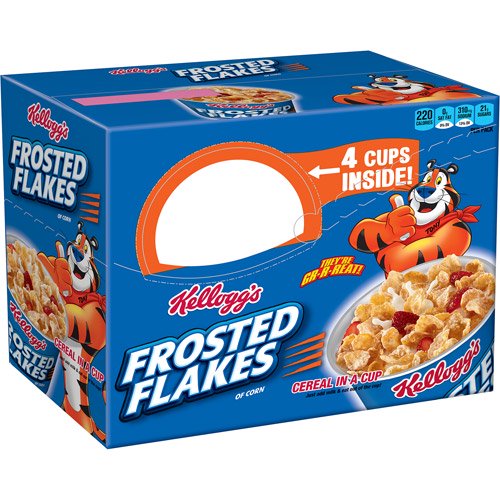Download Kellogg's Frosted Flakes Cereal in a Cup, 2.1 oz, 4 count - Walmart.com - Walmart.com