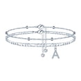 thumbnail image 1 of Brazalete con iniciales de plata chapada en oro de 14 quilates, 8.5 pulgadas+extensor, 1 of 7
