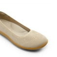 thumbnail image 4 of Women Ballet Flats Wide Toe Box Knit Slip On Shoes with Arch Support Comfortable Dressy Flats for Work Travel Business Casual, 4 of 8