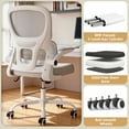thumbnail image 2 of MAYEERTY Ergonomic Home Office Chair with Mesh Back, Lumbar Support, Flip-up Armrests for Work & Study, Khaki, 2 of 5
