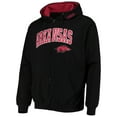 thumbnail image 2 of Men's Colosseum Black Arkansas Razorbacks Arch & Logo 3.0 Full-Zip Hoodie, 2 of 4