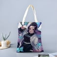 thumbnail image 2 of Kochou Shinobu Bolso de tela con estampado de lienzo para mujer, bolsa de compras reutilizable y estética, con cremallera interior, regalo para mujer,38*45cm., 2 of 6