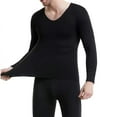 thumbnail image 1 of Pantalon de Complet pour Hommes sous-Vêtements en Polyester Hommes Hommes Décontracté Uni Col Rond Haute Élasticité Garder au Chaud sous-Vêtements Complet, 1 of 3