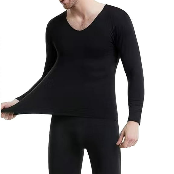 TMOYZQ Men's Long Sleeve Thermal Underwear Winter Warm Fleece Base Layer Thermals Bottom Top Undershirt for Cold Weather (Available in Big & Tall)
