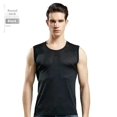 thumbnail image 1 of Chaleco deportivo de seda helada para hombre, ropa interior de malla, capa Base, sudadera blanca pura, ropa interior cómoda y transpirable para el hogar, verano, 1 of 5