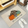 thumbnail image 4 of Thanksgiving Doormat Harvest Pumpkin Orange Entrance Door Rug Leopard Sunflower It''s Fall Y''all Indoor/Bathroom/Kitchen/Bedroom/Entryway Floor Mat Thanksgiving Harvest Decorative Anti-Slip, 4 of 5