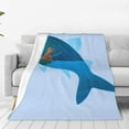 thumbnail image 3 of Fantasy Night Fishing Pattern Throw Blanket, Super Soft Anti-Pilling Flannel Bed Blankets, 40"x30", 3 of 8