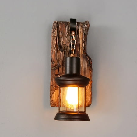 Homary Retro Industrial Cottage Style Metal Clear Glass Lantern 1