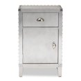 thumbnail image 3 of Baxton Studio Romain Silver Metal 1-Door Accent Storage Cabinet, 3 of 9