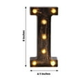 thumbnail image 3 of BalsaCircle 9" Black Marquee Letter I  Warm White LED Lighted Sign Wedding Event Graduation Party, 3 of 8