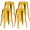 Yellow, variant on Basicwise 4-pcs 30-inch Backless Metal Bar Stool Stackable Heavy-Duty Counter-Height Chair for Home Bars Patios Kitchen Islands Cafes Restaurants Bistros and Dining Areas for Indoor & Outdoor, Yellow