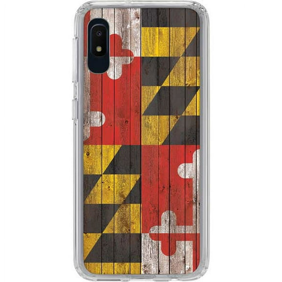 Skinit Countries of the World Maryland Flag Dark Wood Galaxy A10e Clear Case