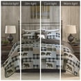 thumbnail image 2 of Twin Falls Oversized 4 Piece Quilt Set Brown/Blue King/Cal King, 2 of 5