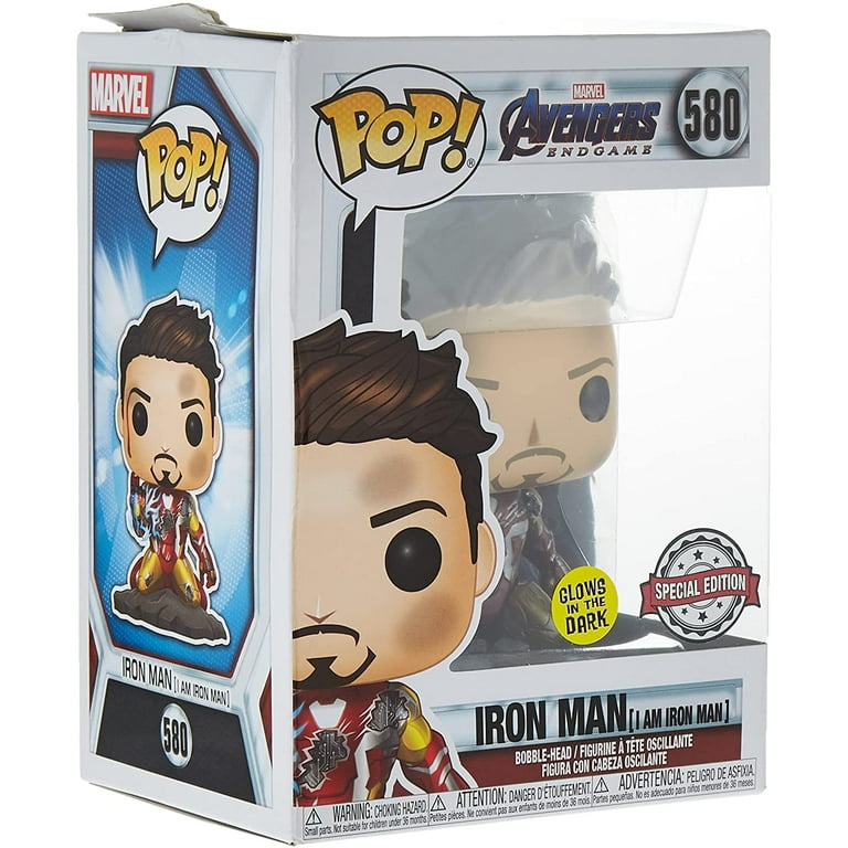 Funko Pop Marvel Avengers Endgame I am Iron Man Glow