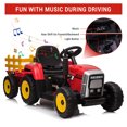 thumbnail image 3 of Kojooin Kids Ride On Tractor with Detachable Trailer, 12V Electric Ride On Toy with Remote Control and LED Headlights, 3 of 8