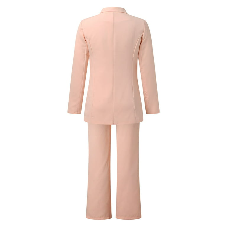 NKOOGH Wedding Pant Suits Petite Size Two Piece for Women Pants Suit Women  Fashion Casual Clothes Long Sleeve Assorted Colors Blazer High Waist Suit