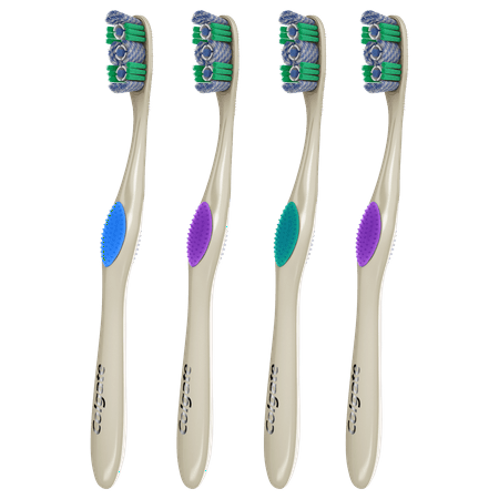 (Pack of 4) Colgate 360 Optic White Whitening Toothbrush, Soft