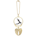 thumbnail image 1 of Porte-clés Yoga Keep Healthy Extensible Outline Car Angel Wing Pendentif, 1 of 4