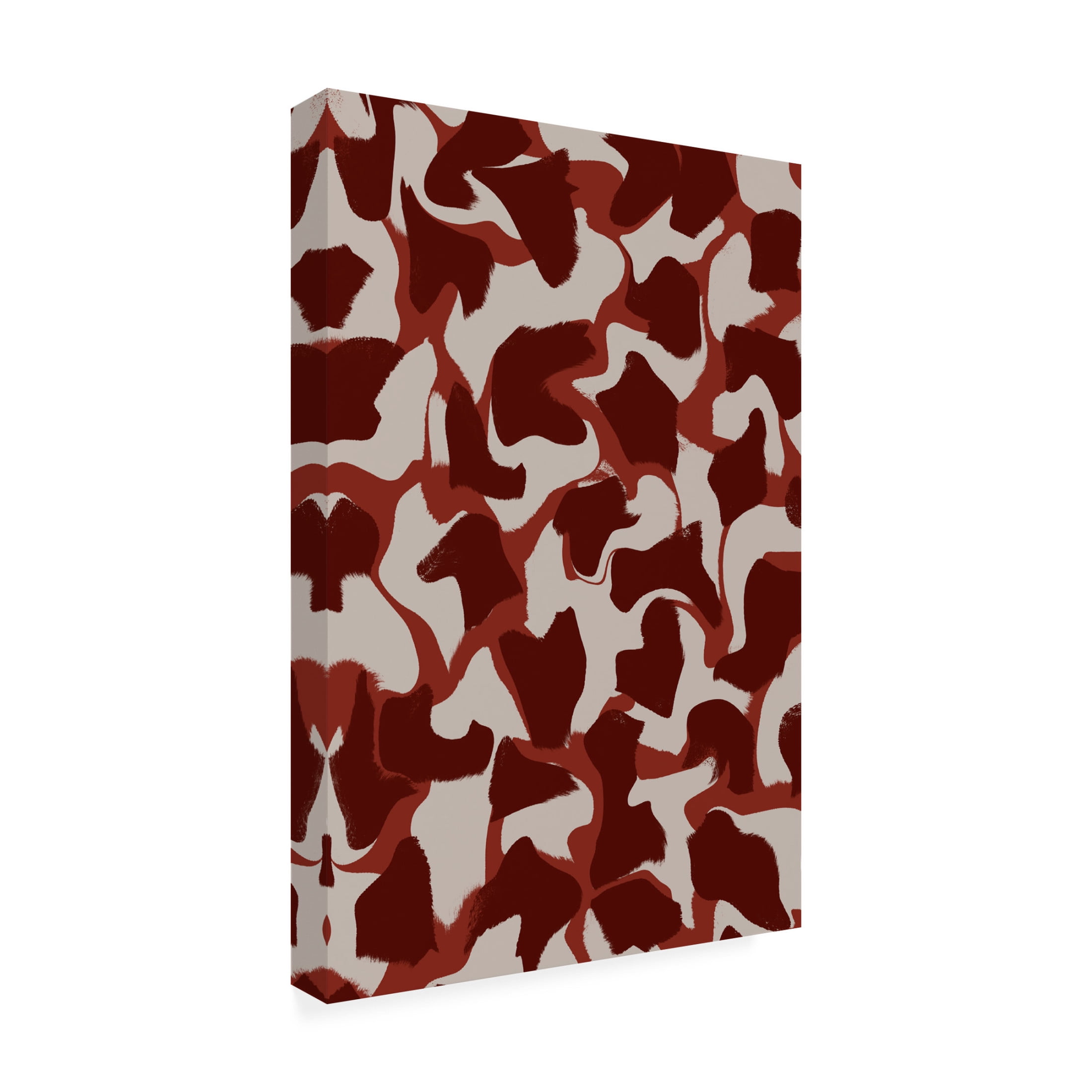 Canvas Wall Art - Treechild 'Liquid Beige Brown Strokes' Wall Art for Living Room, Bedroom, or Office D?cor by Trademark Fine Art - 30 x 47 Inches